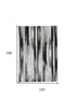 4' X 6' Black Silver and Gray Abstract Power Loom Area Rug